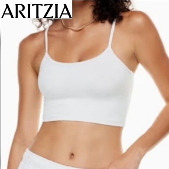 🇨🇦 Aritzia TNA Chill Karelis White Cropped Cami Top - Picture 16 of 16